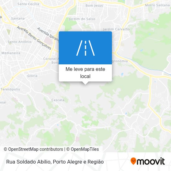 Rua Soldado Abílio mapa