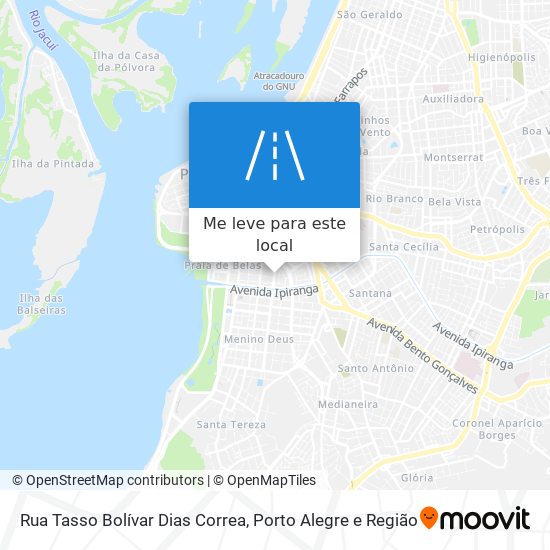 Rua Tasso Bolívar Dias Correa mapa