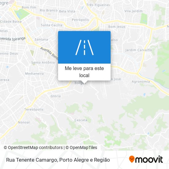 Rua Tenente Camargo mapa