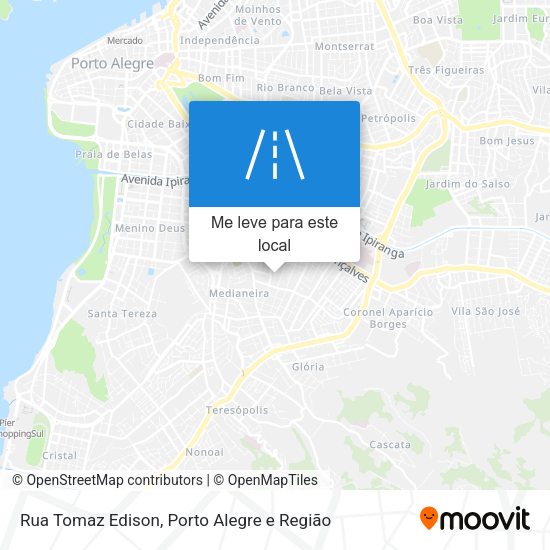 Rua Tomaz Edison mapa