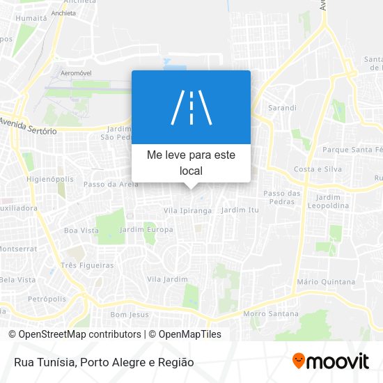 Rua Tunísia mapa