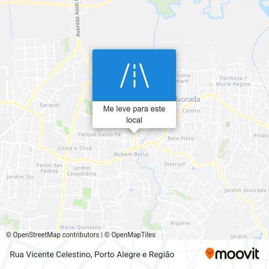 Rua Vicente Celestino mapa