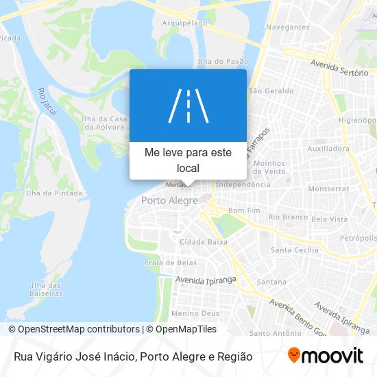 Rua Vigário José Inácio mapa