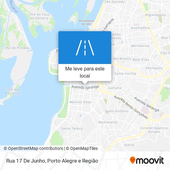 Rua 17 De Junho mapa