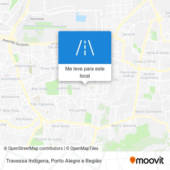Travessa Indígena mapa
