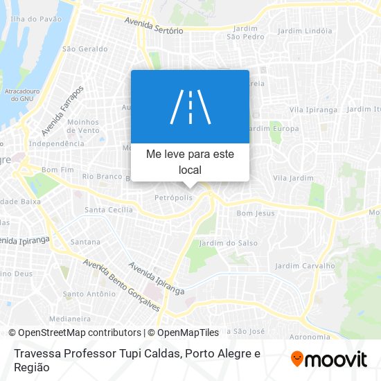 Travessa Professor Tupi Caldas mapa