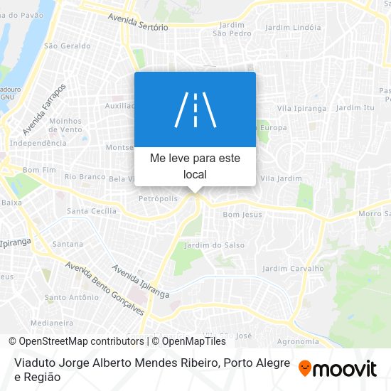 Viaduto Jorge Alberto Mendes Ribeiro mapa
