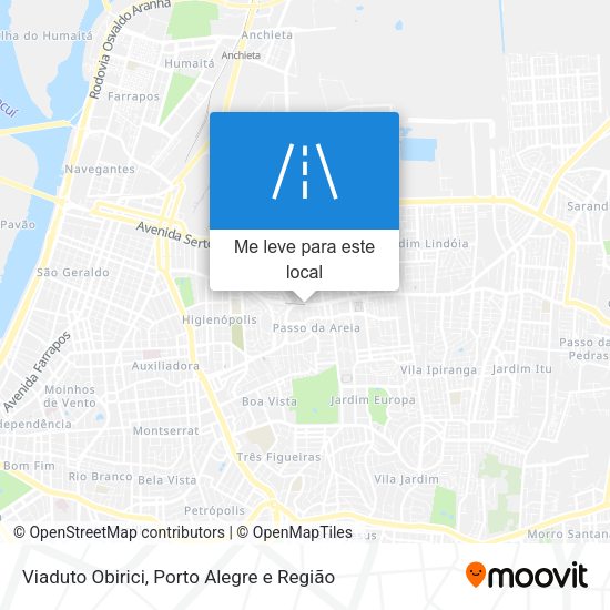 Viaduto Obirici mapa