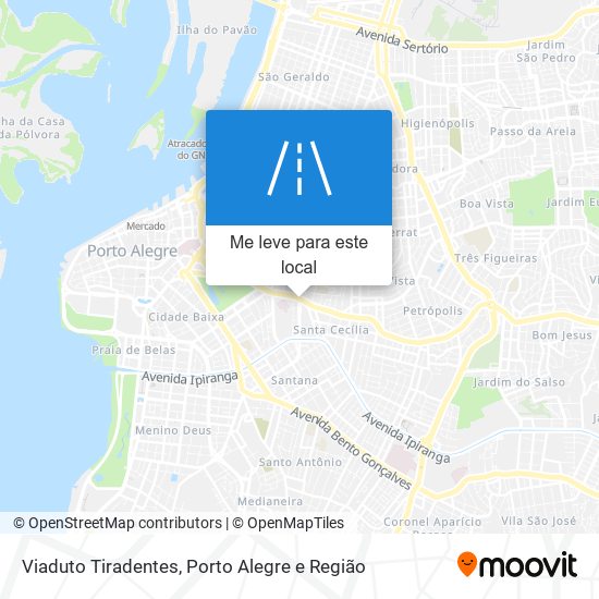 Viaduto Tiradentes mapa