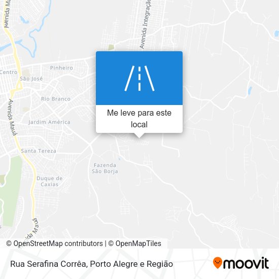 Rua Serafina Corrêa mapa