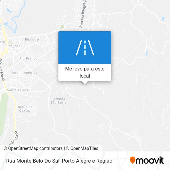 Rua Monte Belo Do Sul mapa