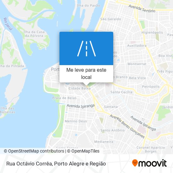 Rua Octávio Corrêa mapa