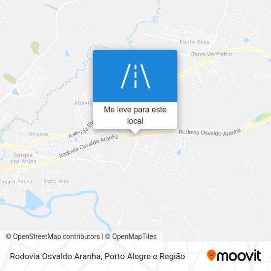 Rodovia Osvaldo Aranha mapa