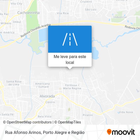 Rua Afonso Arinos mapa