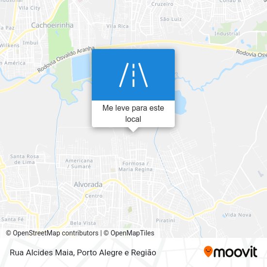 Rua Alcides Maia mapa