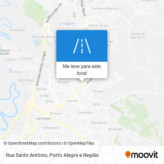 Rua Santo Antônio mapa