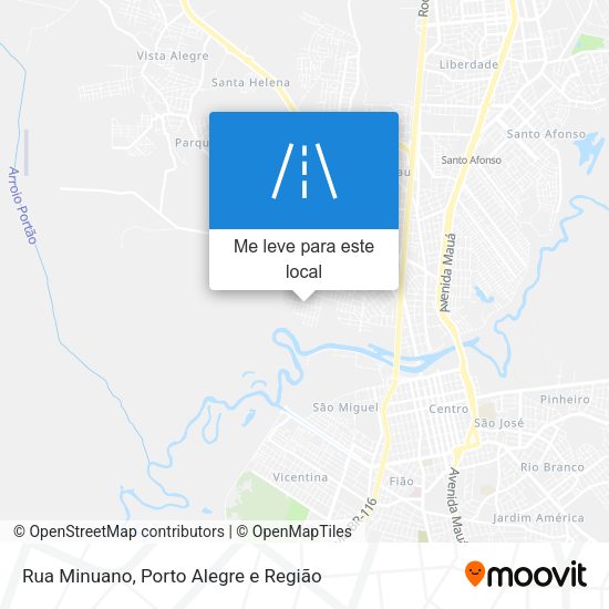 Rua Minuano mapa