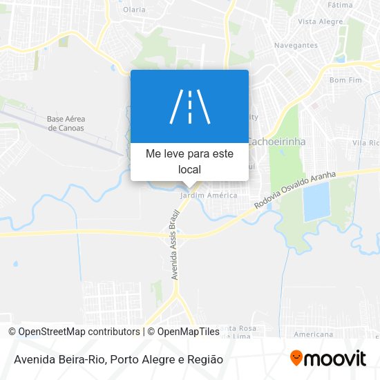 Avenida Beira-Rio mapa