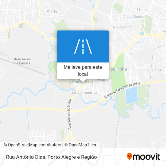 Rua Antônio Dias mapa
