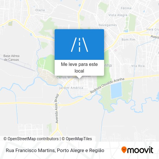 Rua Francisco Martins mapa