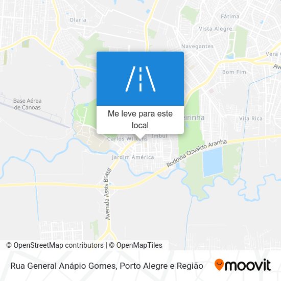 Rua General Anápio Gomes mapa