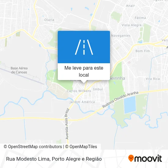 Rua Modesto Lima mapa