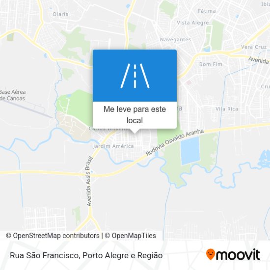 Rua São Francisco mapa