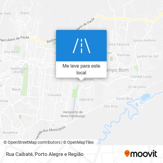 Rua Caibaté mapa