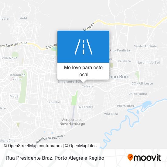 Rua Presidente Braz mapa