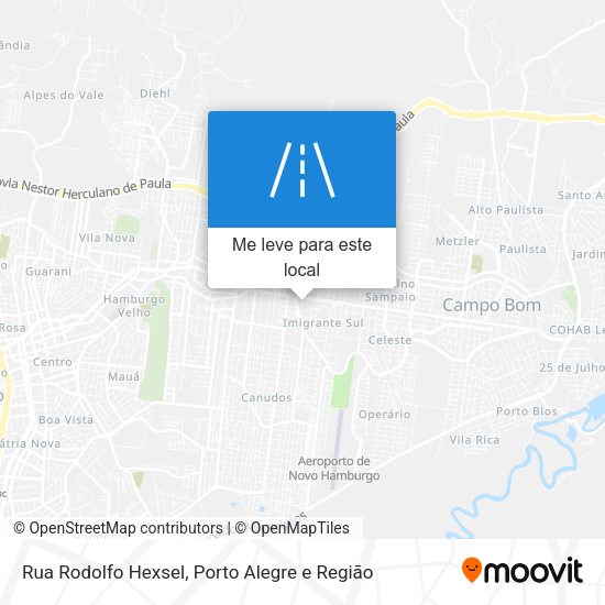 Rua Rodolfo Hexsel mapa