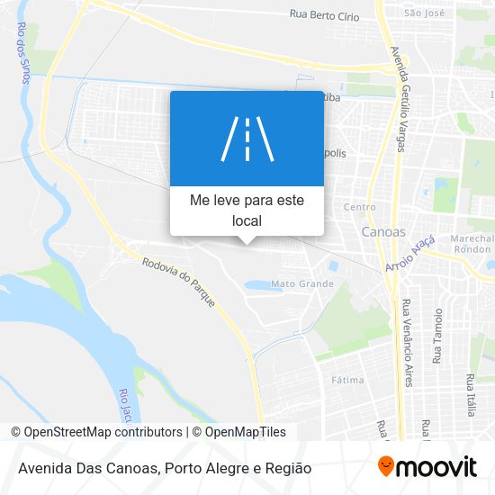Avenida Das Canoas mapa