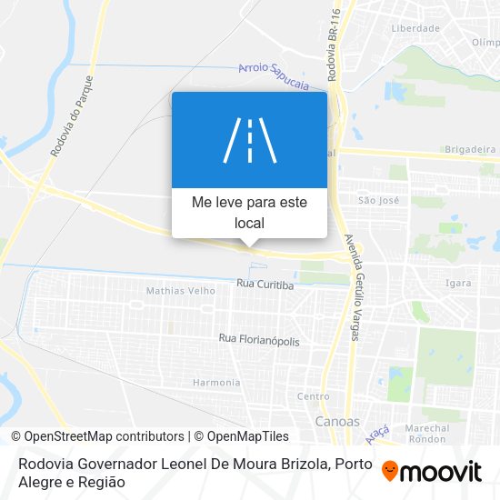 Rodovia Governador Leonel De Moura Brizola mapa