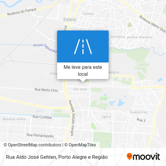 Rua Aldo José Gehlen mapa