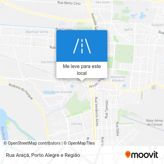 Rua Araçá mapa