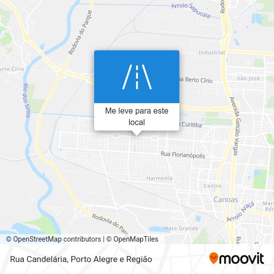 Rua Candelária mapa