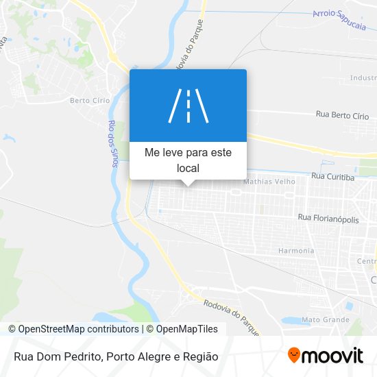 Rua Dom Pedrito mapa