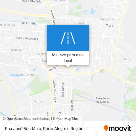 Rua José Bonifácio mapa