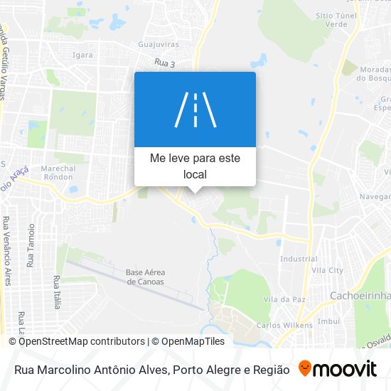 Rua Marcolino Antônio Alves mapa