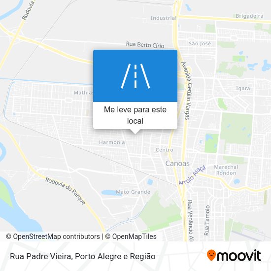 Rua Padre Vieira mapa