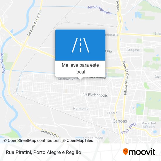 Rua Piratini mapa