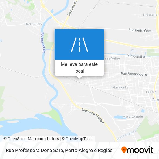 Rua Professora Dona Sara mapa