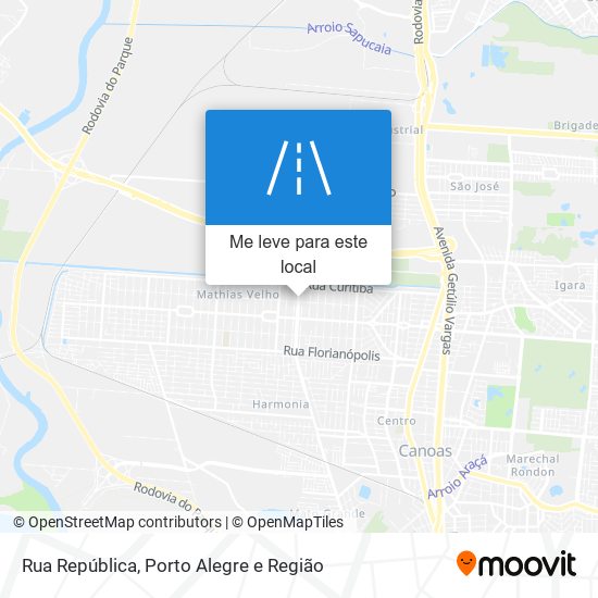 Rua República mapa