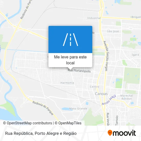 Rua República mapa