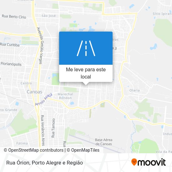 Rua Órion mapa