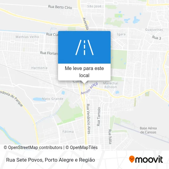 Rua Sete Povos mapa