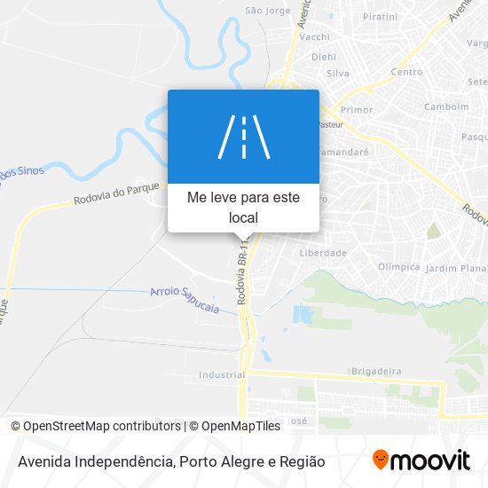 Avenida Independência mapa