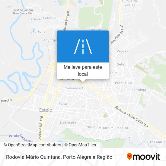 Rodovia Mário Quintana mapa