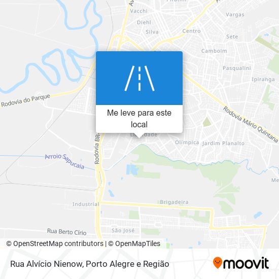Rua Alvício Nienow mapa