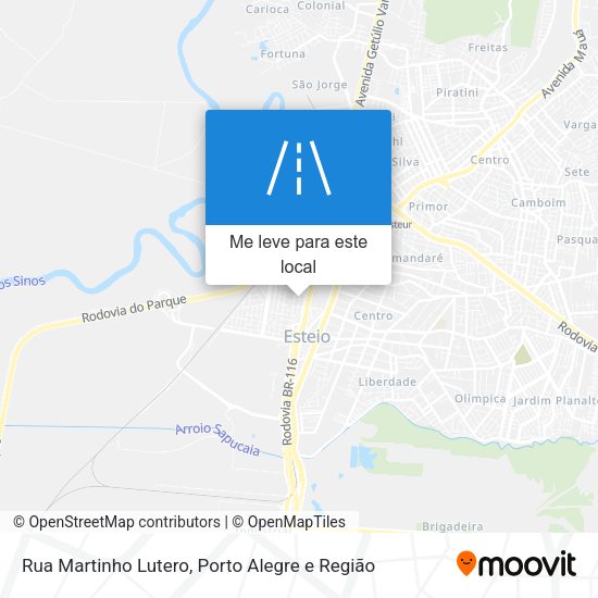 Rua Martinho Lutero mapa