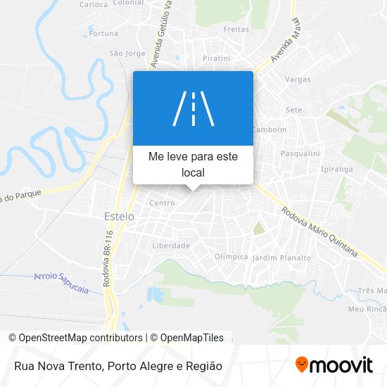 Rua Nova Trento mapa